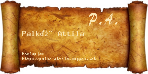 Palkó Attila névjegykártya