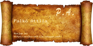 Palkó Attila névjegykártya